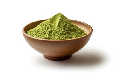 brown bowl of kratom powder