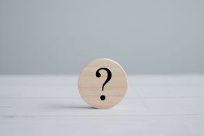 wooden question mark