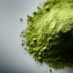 Pile of green kratom powder